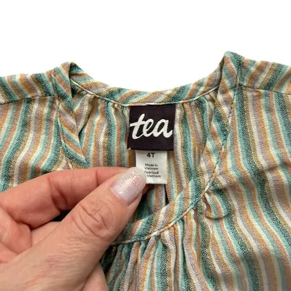 Tea Collection Greece Sparkle Stripe Wrap Set Size 4T - Picture 5 of 5